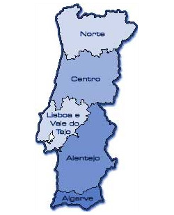 Portugal Karte Regionen