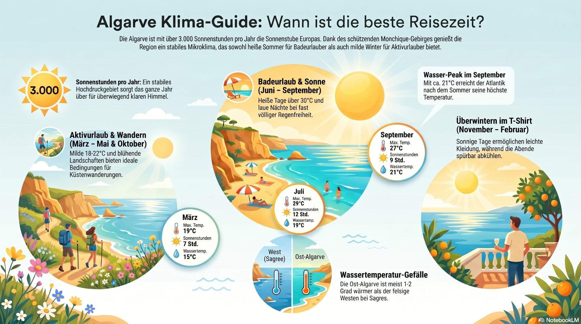 Infografik - Algarve Klima
