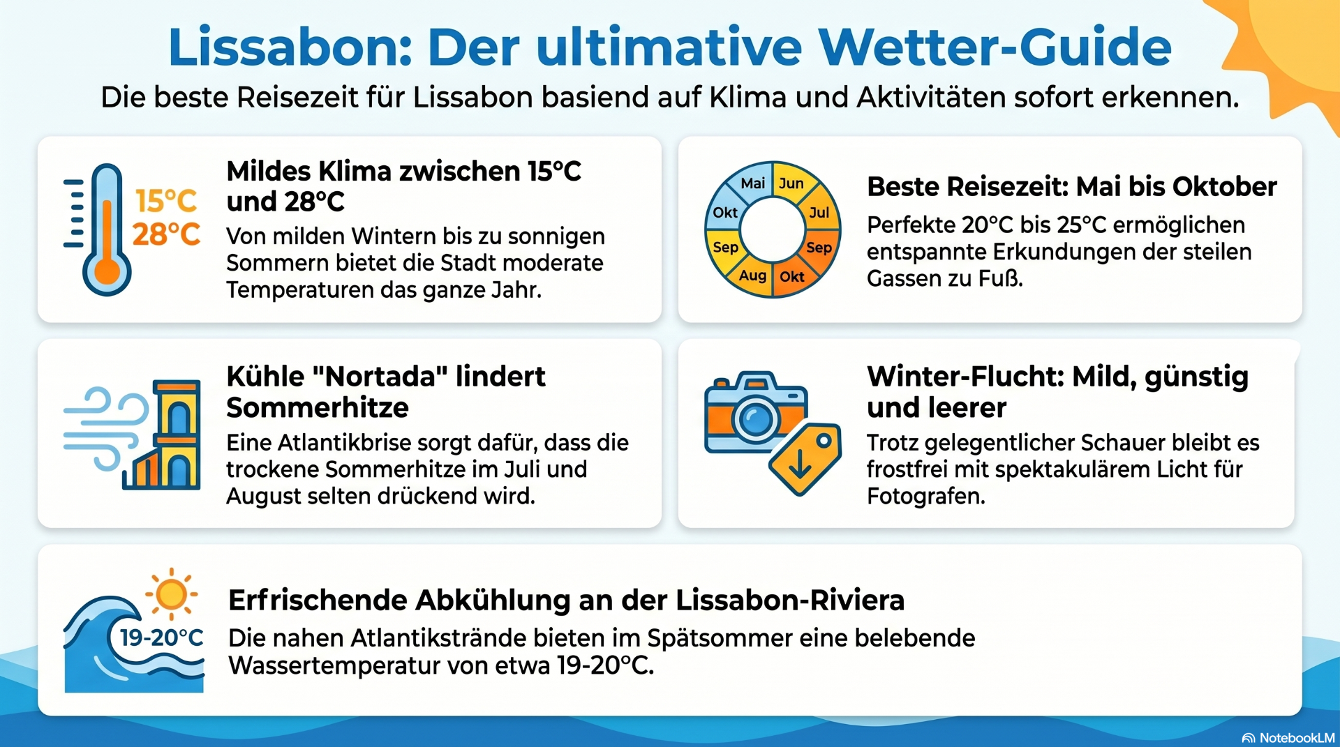 Infografik: Lissabon Wetter & Klima