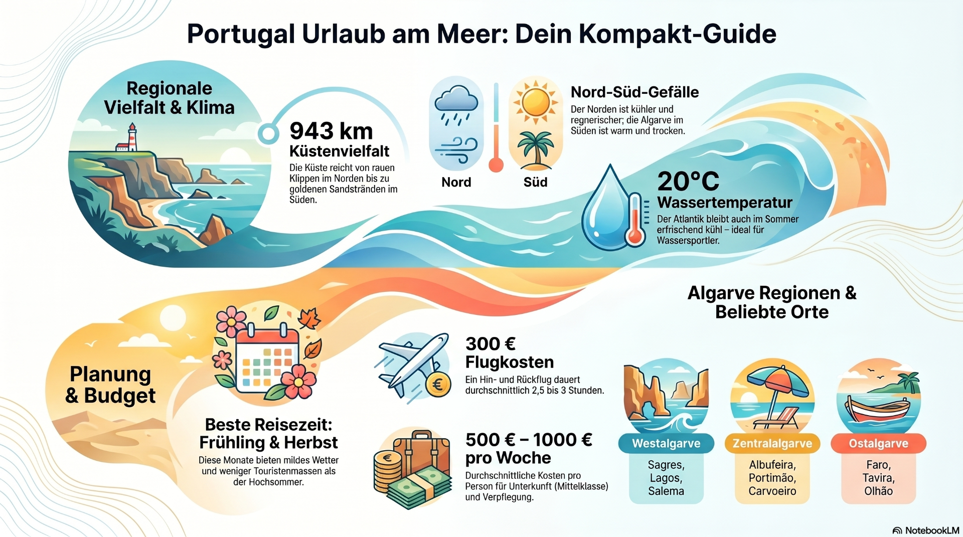 Portugal Urlaub am Meer Guide - Info Graphic