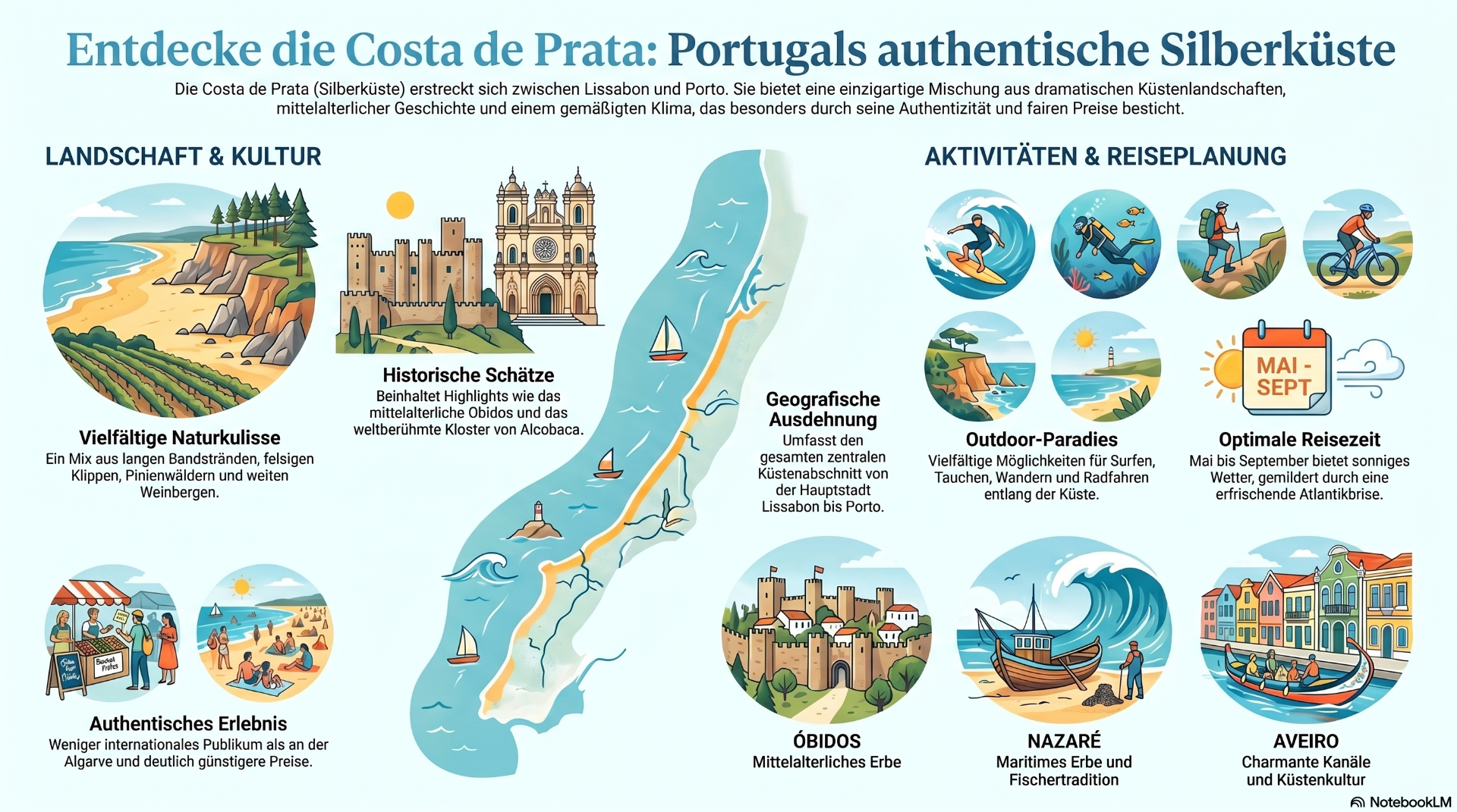 Portugals authentische Silberküste entdecken - Infograhik