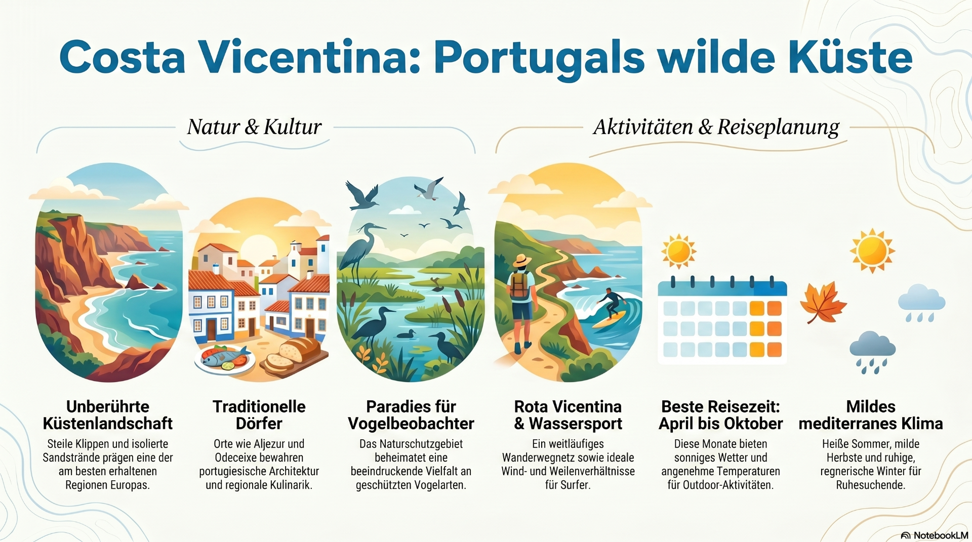 Costa Vicentina - Reiseführer zur wilden Küste Portugals - Infographic von PortugalExpert