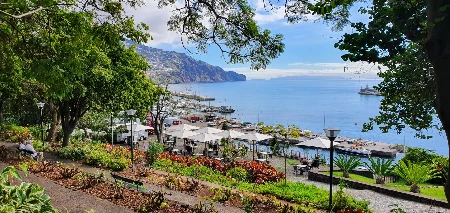Blick über die Bucht von Funchal auf Madeira